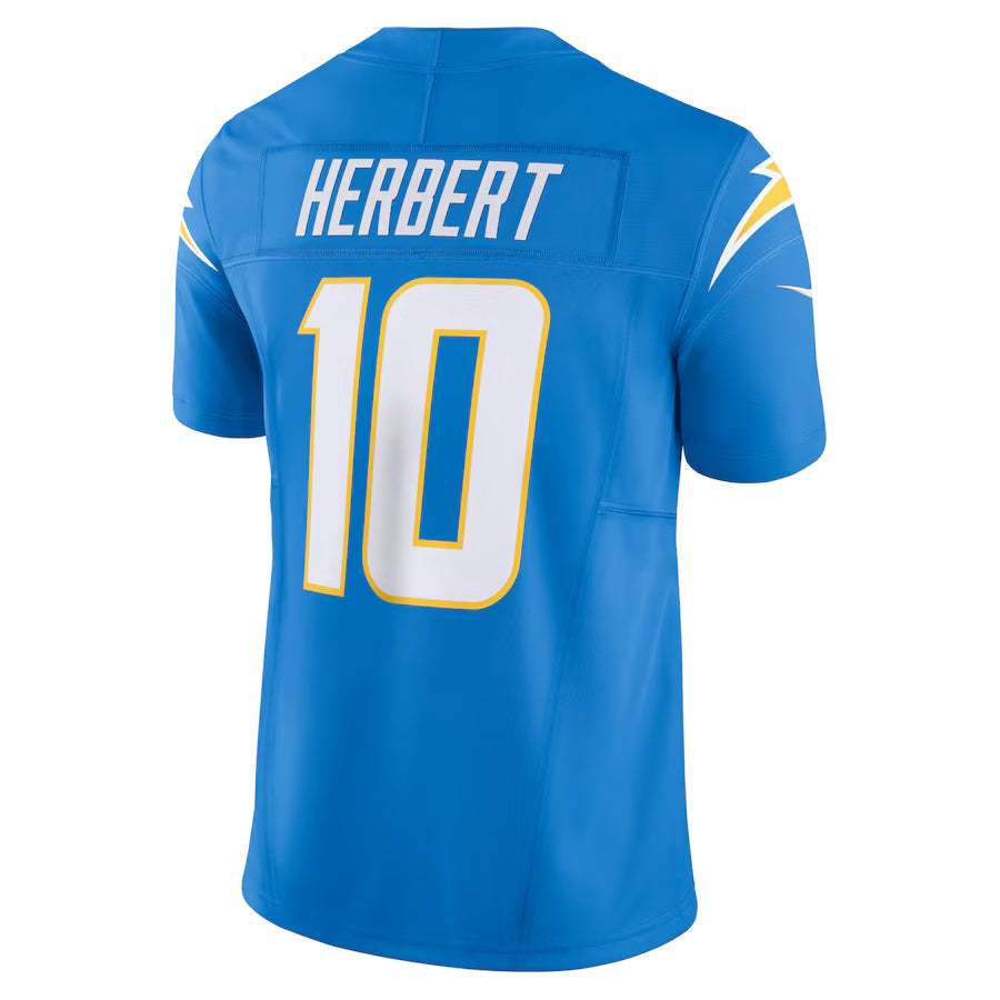 Punc LA.Chargers #10 Justin Herbert Player Blue Vapor F.U.S.E. Limited Stitched Jerseys