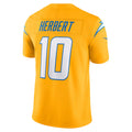 Punc LA.Chargers #10 Justin Herbert Player Gold Vapor F.U.S.E. Limited Stitched Jerseys