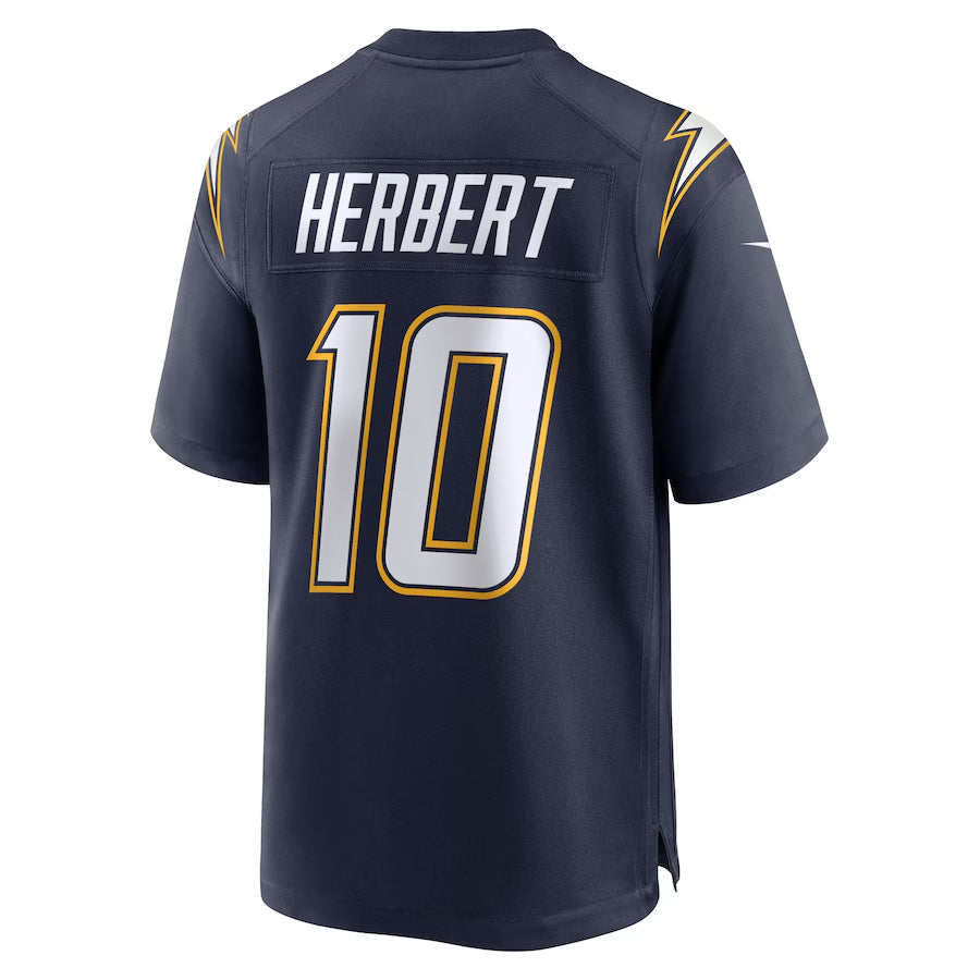 Punc LA.Chargers #10 Justin Herbert Player Navy Home Game Stitched Jerseys