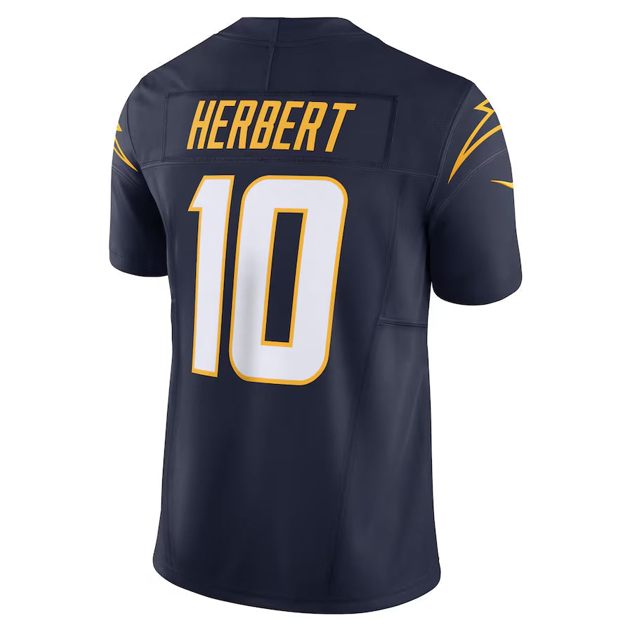 Punc LA.Chargers #10 Justin Herbert Player Navy Vapor F.U.S.E. Limited Stitched Jerseys