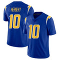 Punc LA.Chargers #10 Justin Herbert Player Royal Limited Vapor Home Game Stitched Jerseys