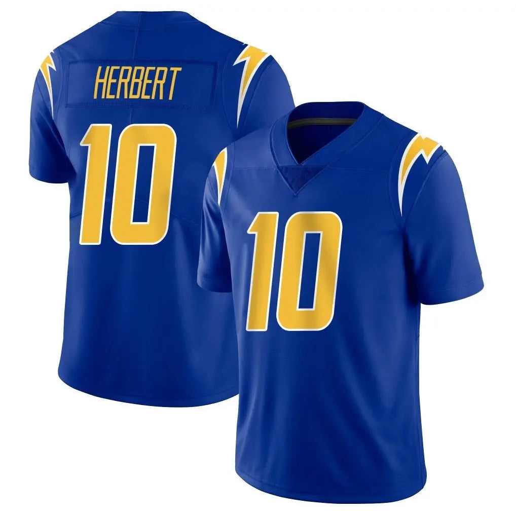 Punc LA.Chargers #10 Justin Herbert Player Royal Limited Vapor Home Game Stitched Jerseys