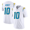 Punc LA.Chargers #10 Justin Herbert Player White Limited Vapor Untouchable Home Game Stitched Jerseys