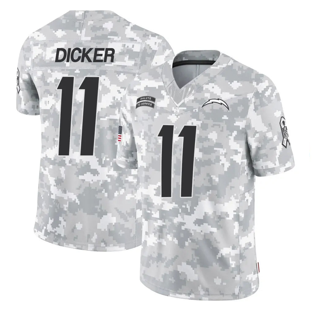Punc LA.Chargers #11 Cameron Dicker Player Arctic Camo Salute To Service Limited Game Stitched Jerseys