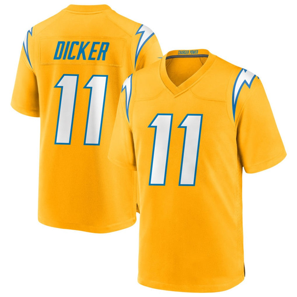 Punc LA.Chargers #11 Cameron Dicker Player Gold Home Game Stitched Jerseys