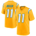 Punc LA.Chargers #11 Cameron Dicker Player Gold Home Game Stitched Jerseys