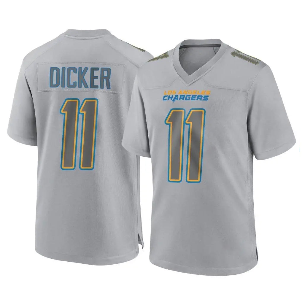 Punc LA.Chargers #11 Cameron Dicker Player Gray Atmosphere Fashion Home Game Stitched Jerseys