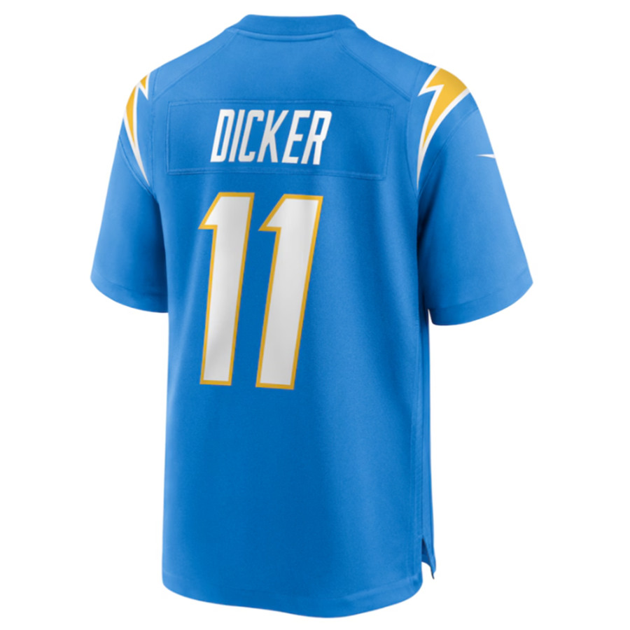 Punc LA.Chargers #11 Cameron Dicker Powder Blue Game Stitched Jerseys