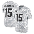Punc LA.Chargers #15 Ladd McConkey Player Arctic Camo Salute To Service Limited Game Stitched Jerseys