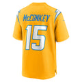 Punc LA.Chargers #15 Ladd McConkey Player Gold Game Stitched Jerseys