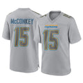 Punc LA.Chargers #15 Ladd McConkey Player Gray Atmosphere Fashion Home Game Stitched Jerseys