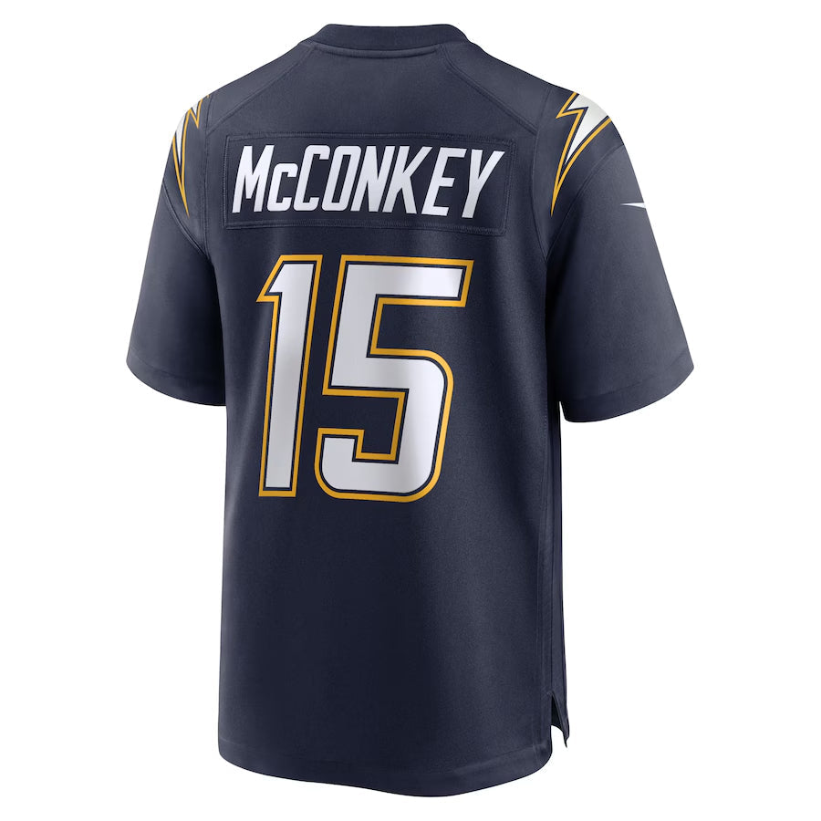 Punc LA.Chargers #15 Ladd McConkey Player  Navy Game Stitched Jerseys