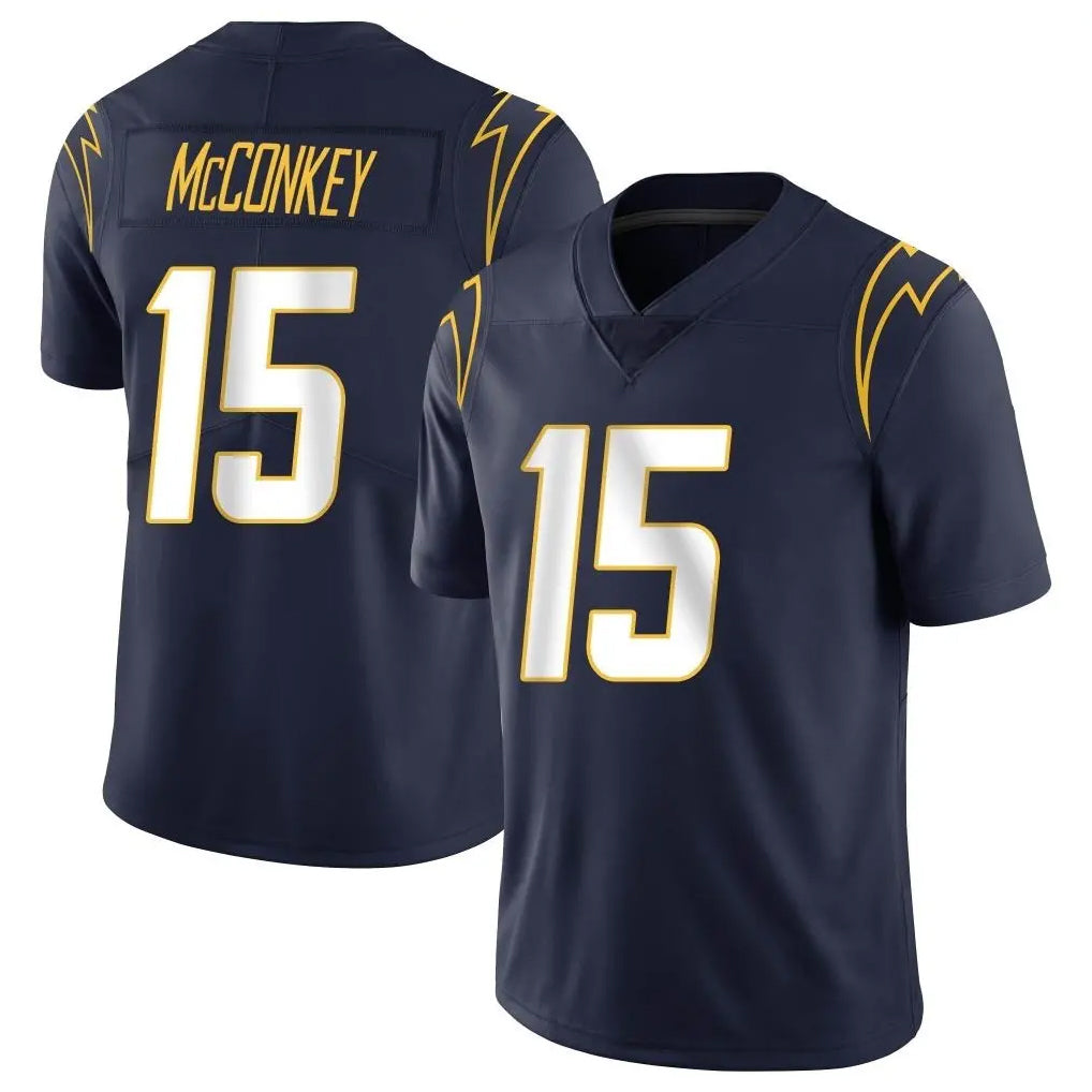 Punc LA.Chargers #15 Ladd McConkey Player Navy Limited Vapor Untouchable Home Game Stitched Jerseys