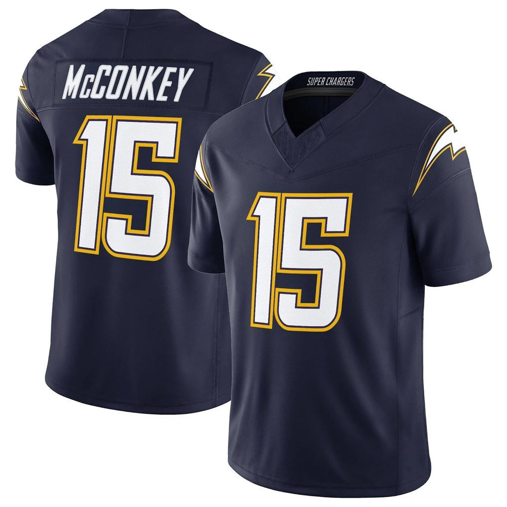 Punc LA.Chargers #15 Ladd McConkey Player Navy Vapor F.U.S.E. Limited Home Game Stitched Jerseys