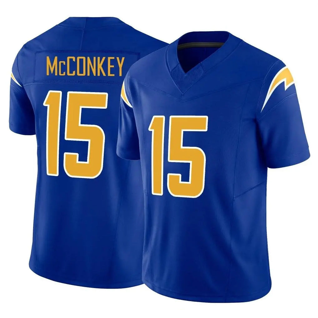 Punc LA.Chargers #15 Ladd McConkey Player Royal Limited Vapor F.U.S.E. Home Game Stitched Jerseys