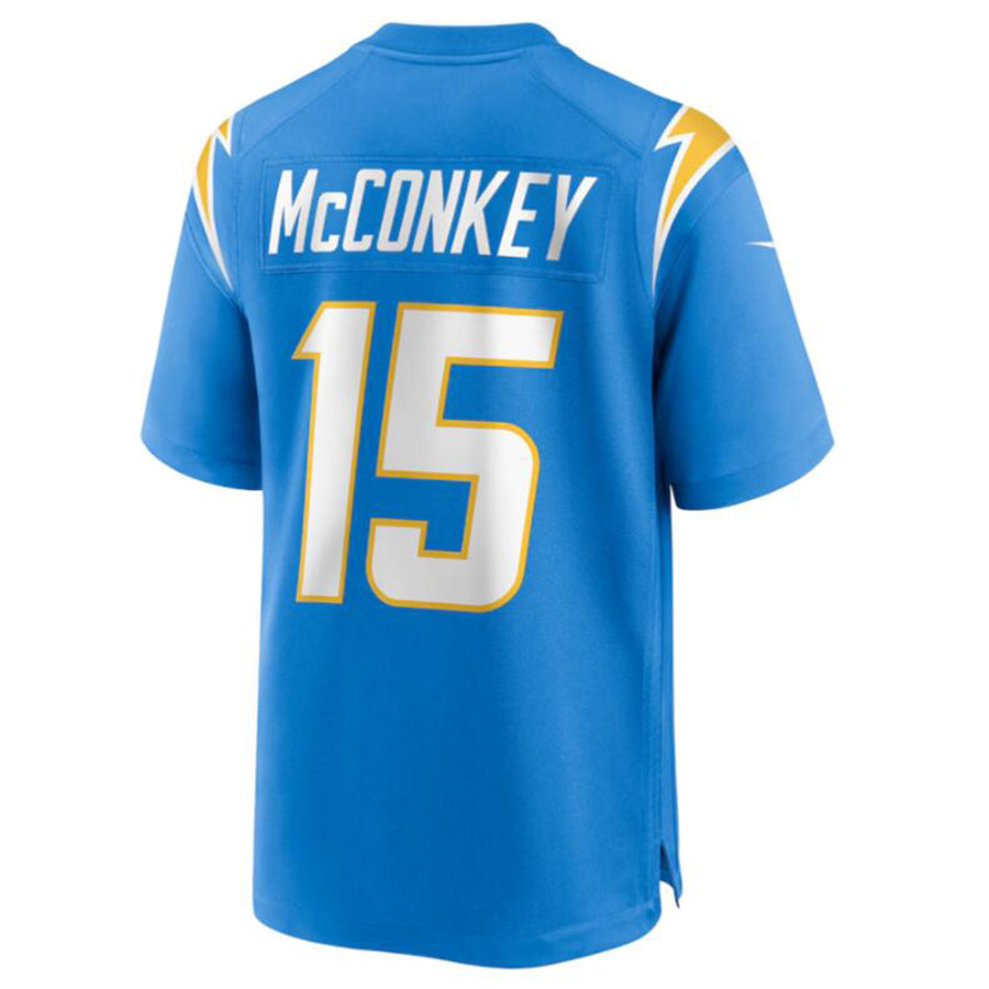 Punc LA.Chargers #15 Ladd McConkey Powder Blue 2024 Draft Player Game Jersey Stitched Jerseys