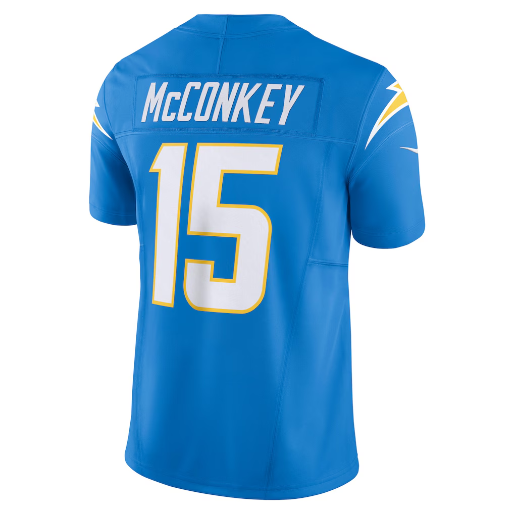 Punc LA.Chargers #15 Ladd McConkey Powder Blue Team Vapor F.U.S.E. Limited Stitched Jerseys
