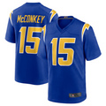Punc LA.Chargers #15 Ladd McConkey Royal Game Jersey Stitched Jerseys