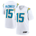 Punc LA.Chargers #15 Ladd McConkey White Game Jersey Stitched Jerseys