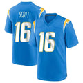 Punc LA.Chargers #16 J.K. Scott Player Blue Home Game Stitched Jerseys