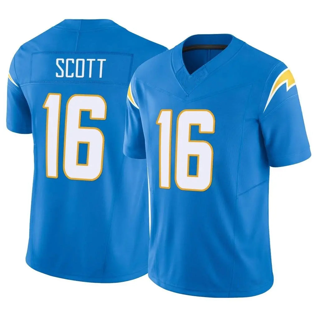 Punc LA.Chargers #16 J.K. Scott Player Blue Limited Vapor F.U.S.E. Home Game Stitched Jerseys