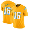 Punc LA.Chargers #16 J.K. Scott Player Gold Limited Vapor F.U.S.E. Home Game Stitched Jerseys