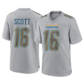 Punc LA.Chargers #16 J.K. Scott Player Gray Atmosphere Fashion Home Game Stitched Jerseys