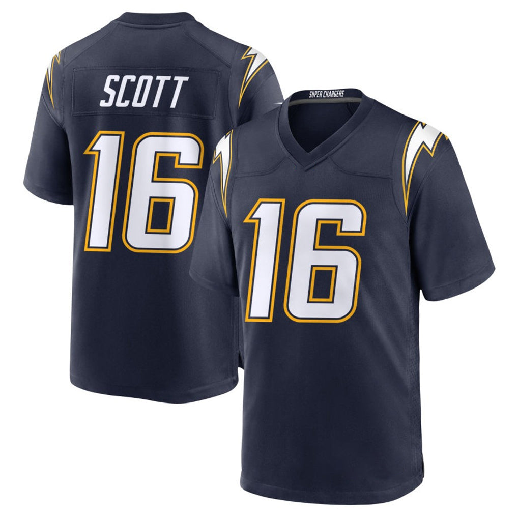 Punc LA.Chargers #16 J.K. Scott Player Navy Alternate Home Game Stitched Jerseys