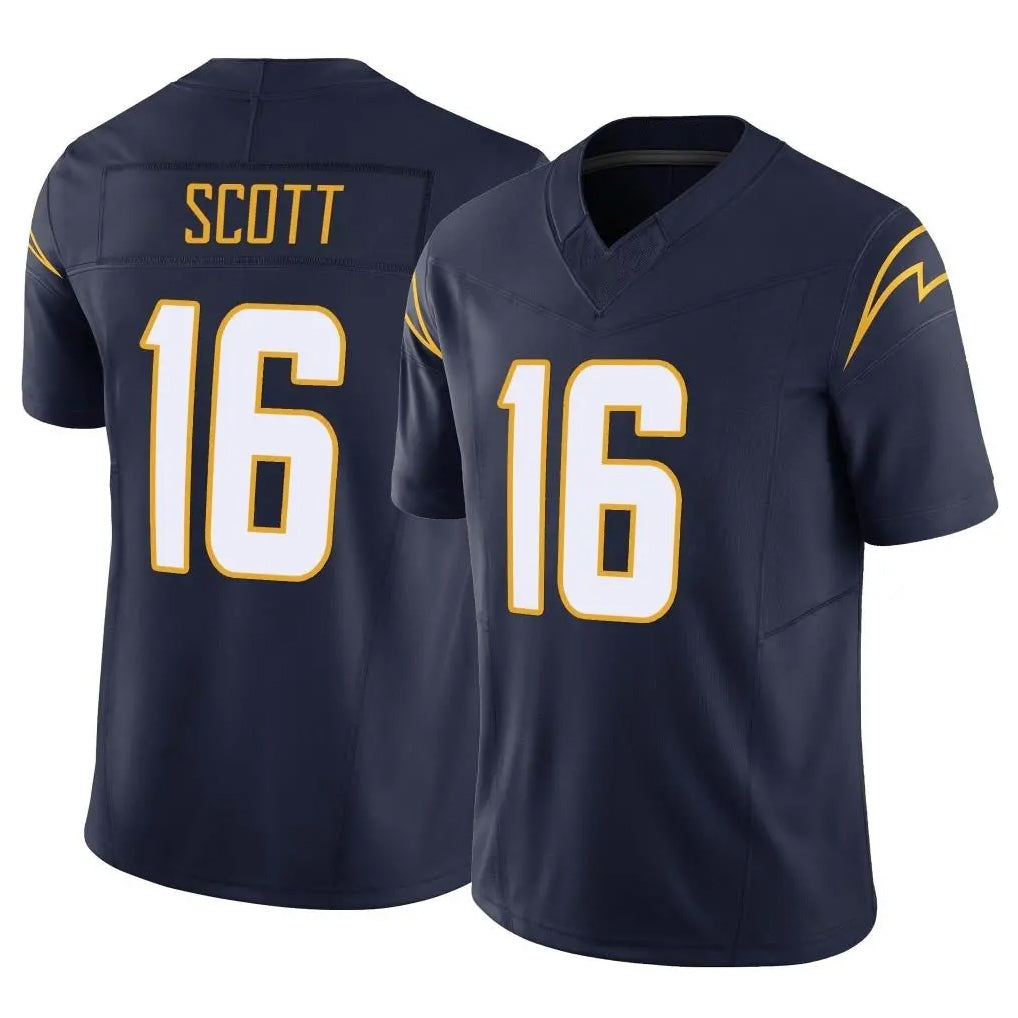 Punc LA.Chargers #16 J.K. Scott Player Navy Limited Vapor F.U.S.E. Home Game Stitched Jerseys