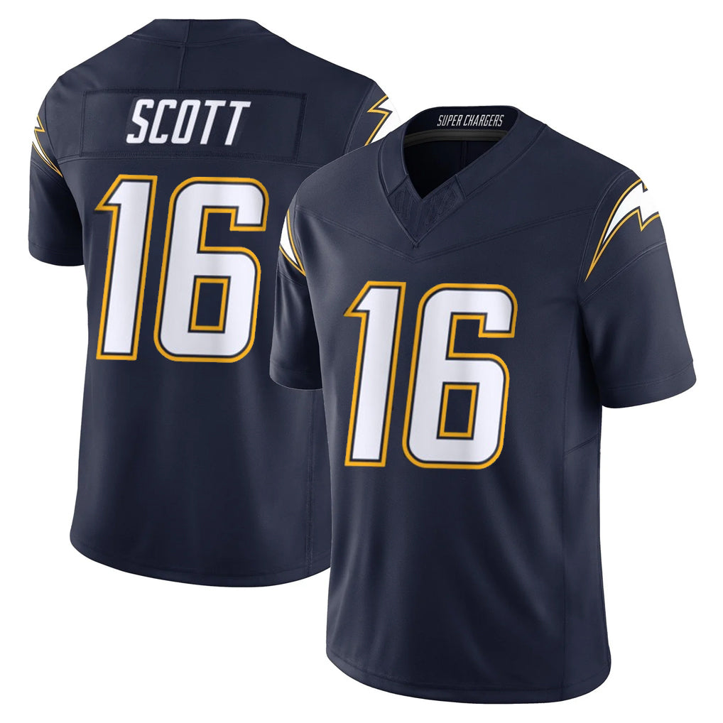 Punc LA.Chargers #16 J.K. Scott Player Navy Vapor F.U.S.E. Limited Home Game Stitched Jerseys