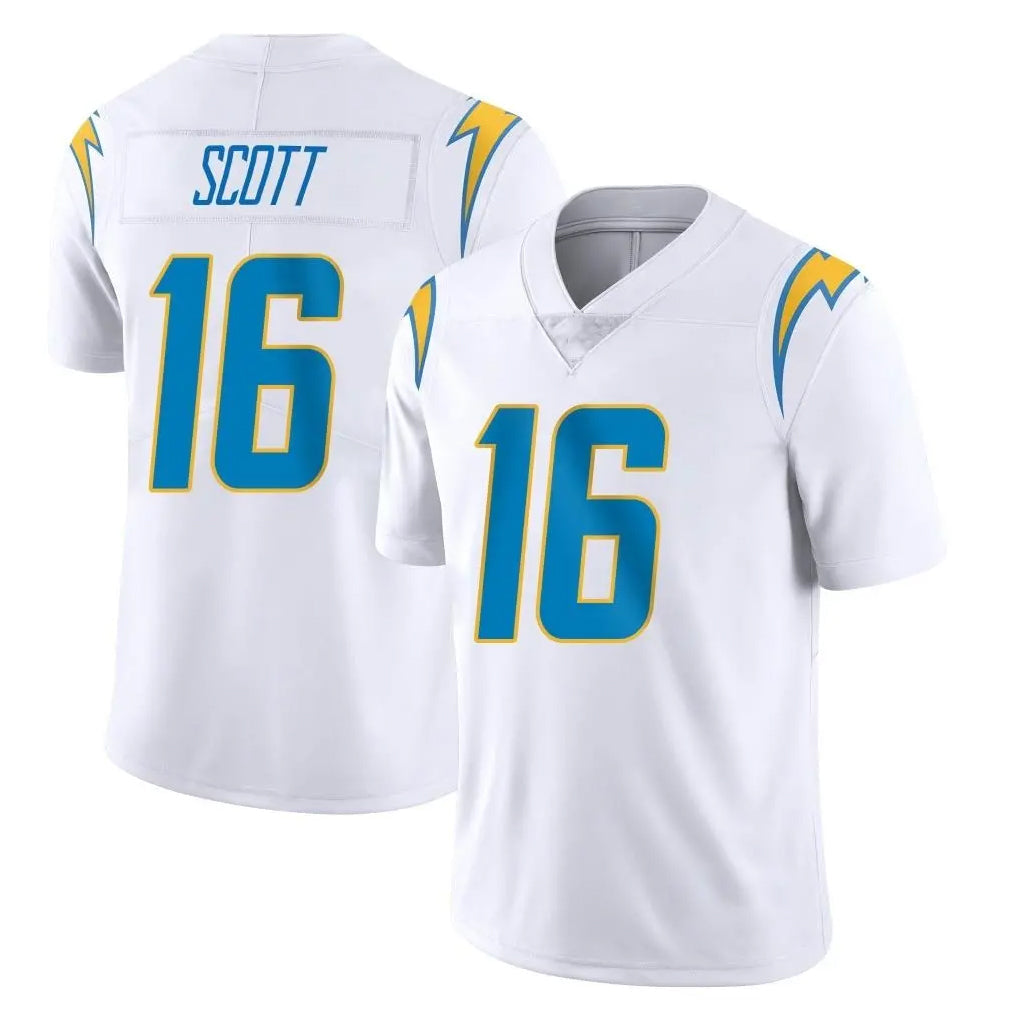 Punc LA.Chargers #16 J.K. Scott Player White Limited Vapor Untouchable Home Game Stitched Jerseys