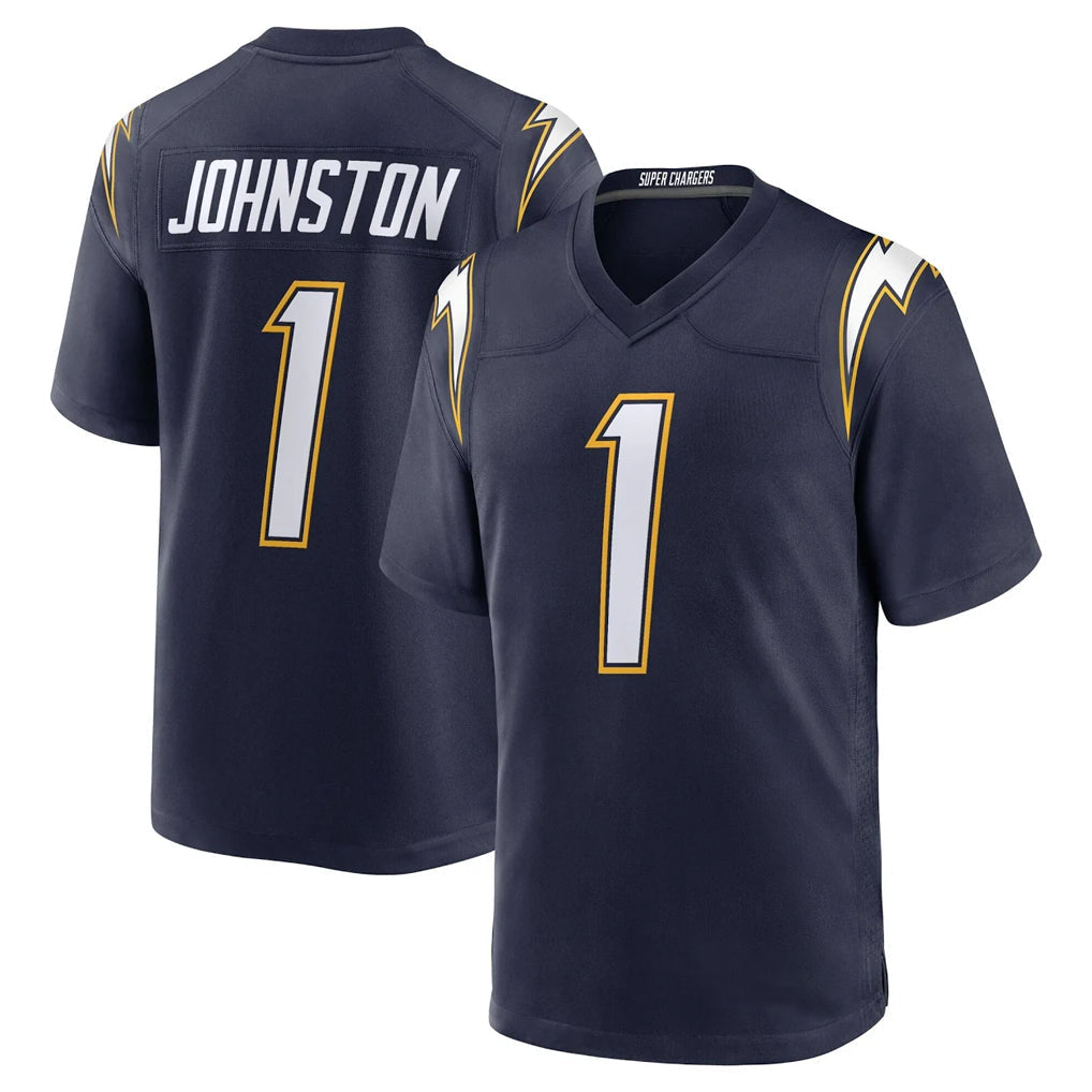Punc LA.Chargers #1 Quentin Johnston Player Navy Alternate Home Game Stitched Jerseys