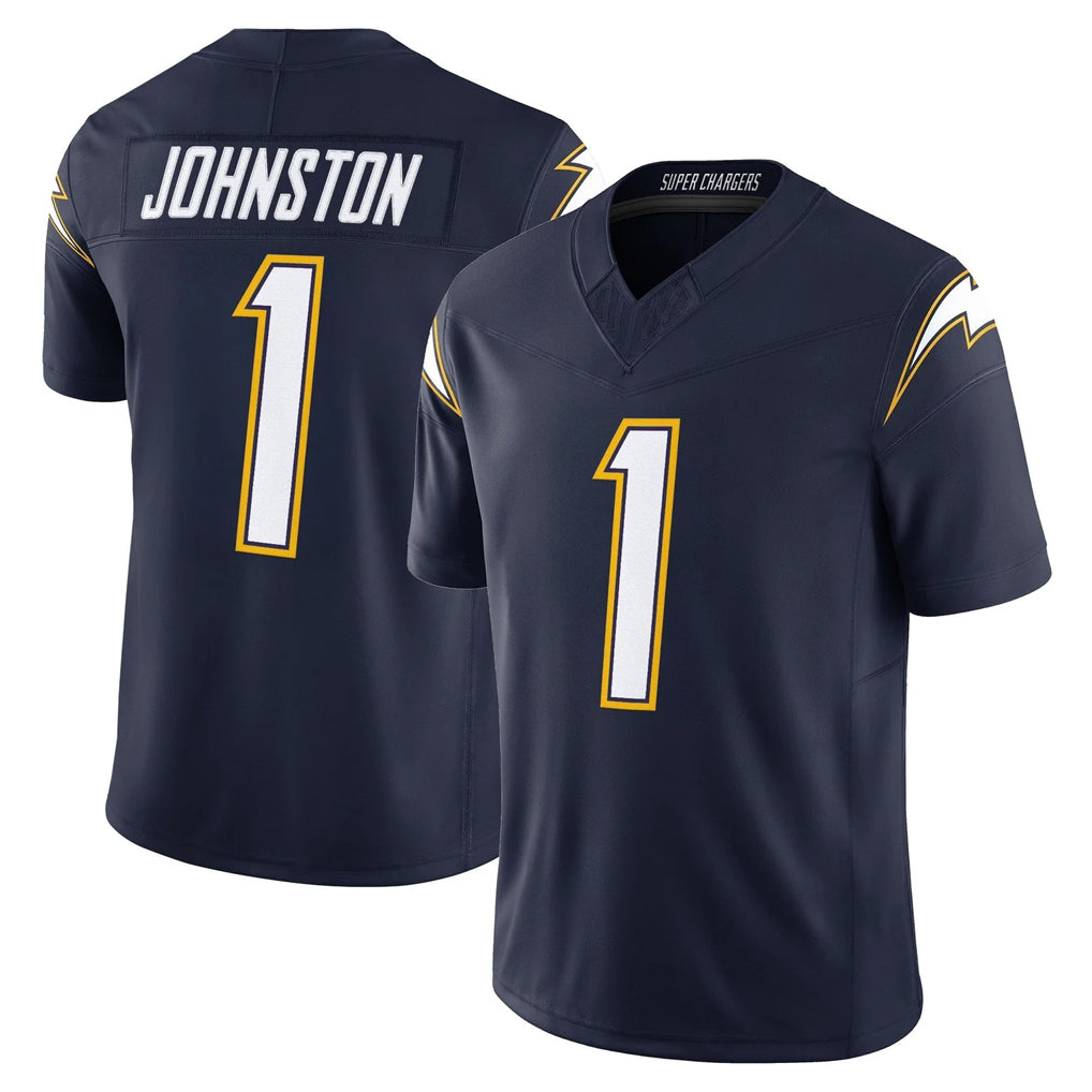 Punc LA.Chargers #1 Quentin Johnston Player Navy Vapor F.U.S.E. Limited Home Game Stitched Jerseys