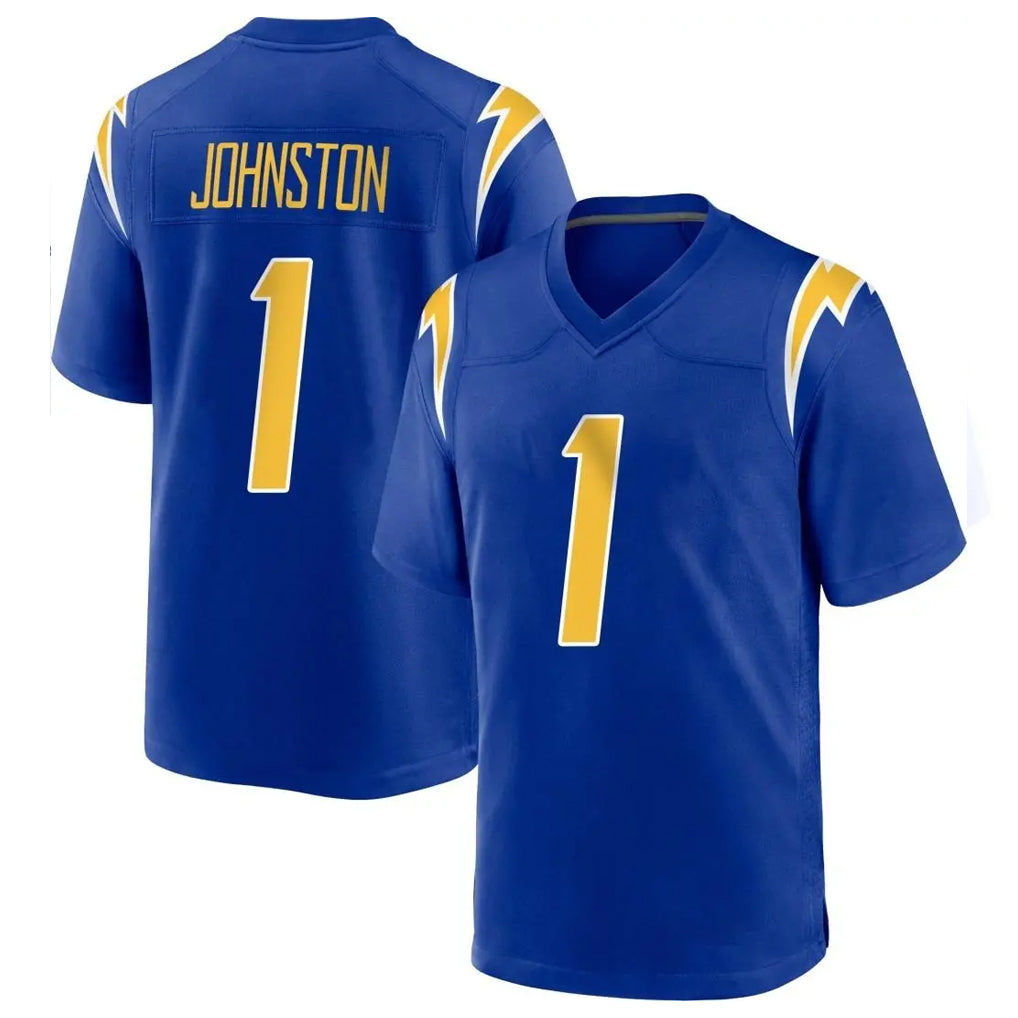 Punc LA.Chargers #1 Quentin Johnston Player Royal Home Game Stitched Jerseys