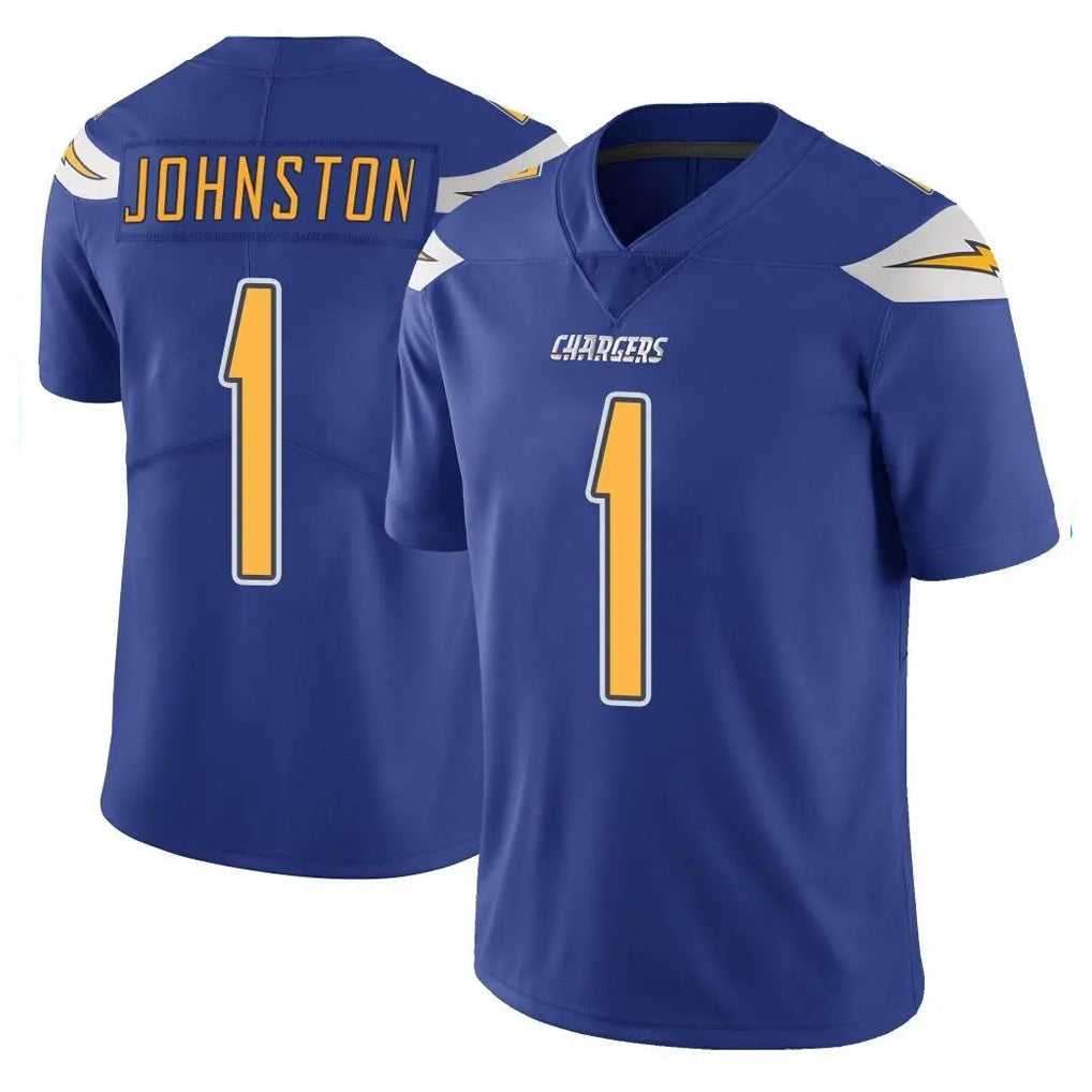 Punc LA.Chargers #1 Quentin Johnston Player Royal Limited Color Rush Vapor Untouchable Home Game Stitched Jerseys