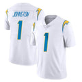 Punc LA.Chargers #1 Quentin Johnston Player White Limited Vapor Untouchable Home Game Stitched Jerseys