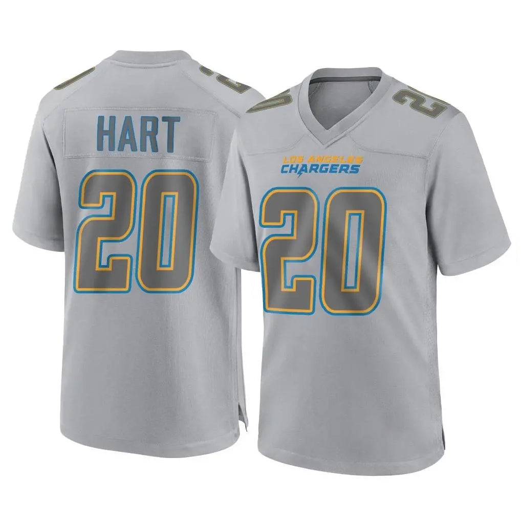 Punc LA.Chargers #20 Cam Hart Player Gray Atmosphere Fashion Home Game Stitched Jerseys