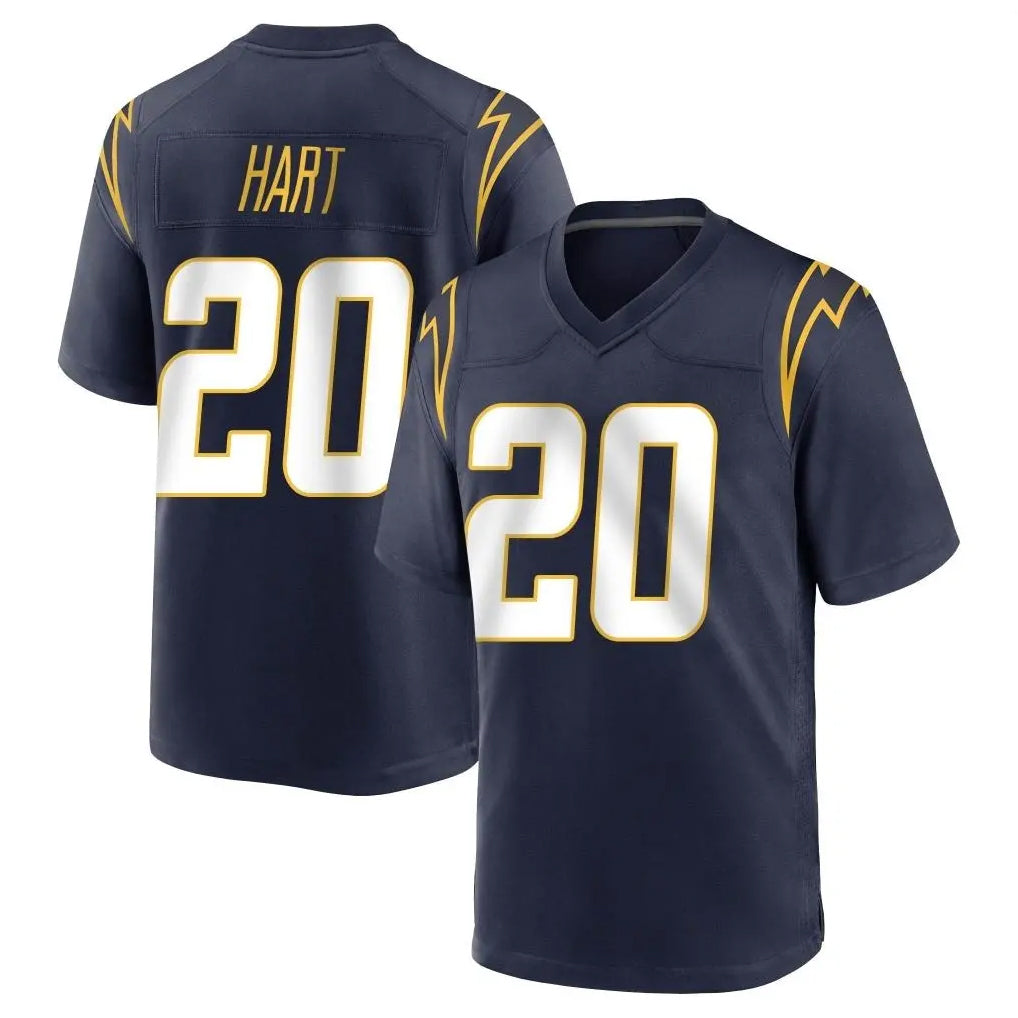 Punc LA.Chargers #20 Cam Hart Player Navy Home Game Stitched Jerseys