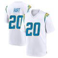 Punc LA.Chargers #20 Cam Hart Player White Home Game Stitched Jerseys