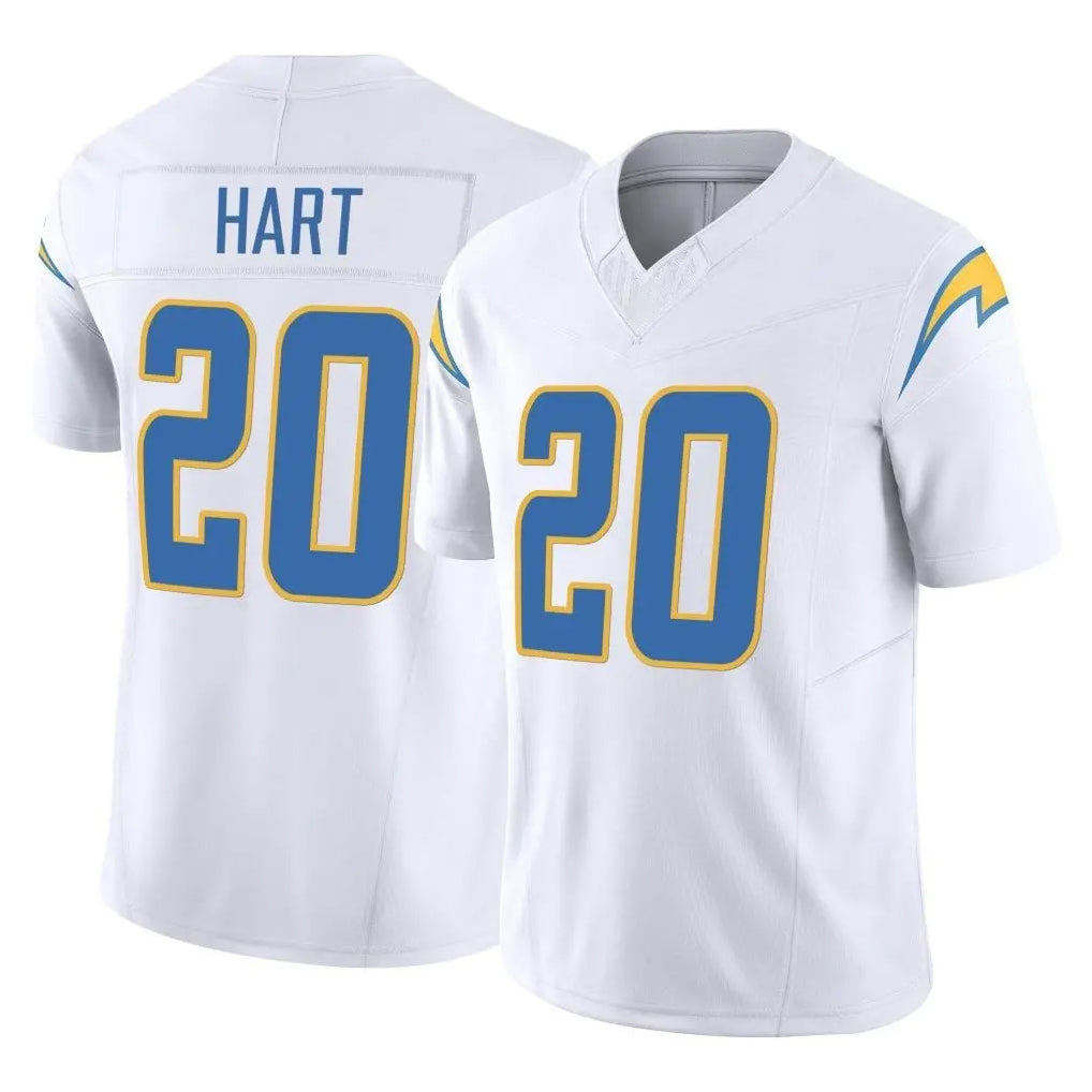 Punc LA.Chargers #20 Cam Hart Player White Limited Vapor F.U.S.E. Home Game Stitched Jerseys