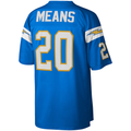 Punc LA.Chargers #20 Natrone Means Mitchell & Ness Powder Blue Legacy Replica Stitched Puhic Jersey