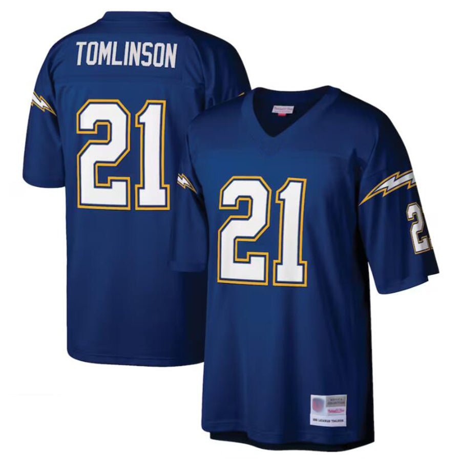 Punc LA.Chargers #21 LaDainian Tomlinson Mitchell & Ness Navy Retired Player Legacy Replica Jersey Stitched Jersey