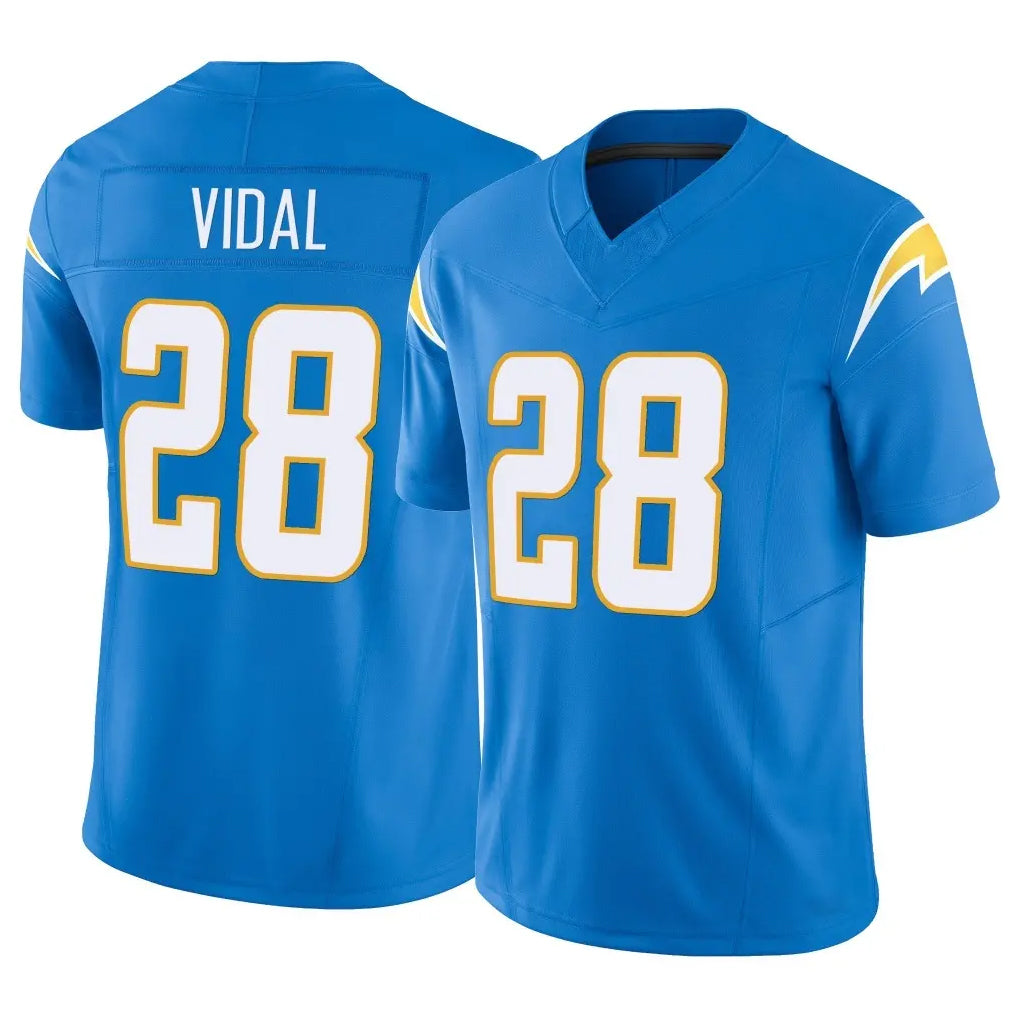 Punc LA.Chargers #28 Kimani Vidal Player Blue Limited Vapor F.U.S.E. Home Game Stitched Jerseys