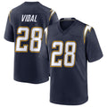 Punc LA.Chargers #28 Kimani Vidal Player Navy Alternate Home Game Stitched Jerseys