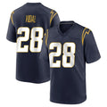 Punc LA.Chargers #28 Kimani Vidal Player Navy Home Game Stitched Jerseys