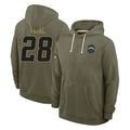 Punc LA.Chargers #28 Kimani Vidal Player Olive Salute to Service Pullover Hoodies Limited Stitched Jerseys
