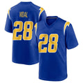 Punc LA.Chargers #28 Kimani Vidal Player Royal Home Game Stitched Jerseys