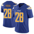 Punc LA.Chargers #28 Kimani Vidal Player Royal Limited Color Rush Vapor Untouchable Home Game Stitched Jerseys
