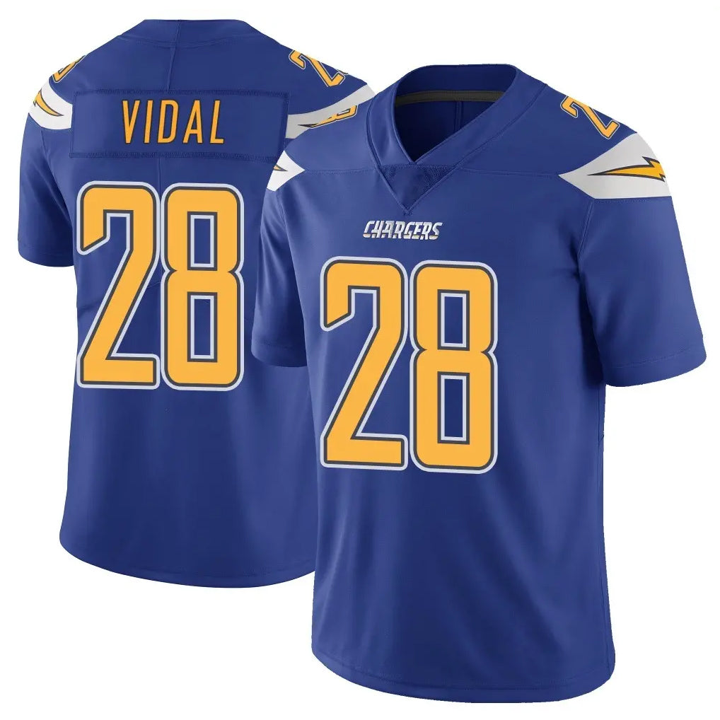 Punc LA.Chargers #28 Kimani Vidal Player Royal Limited Color Rush Vapor Untouchable Home Game Stitched Jerseys