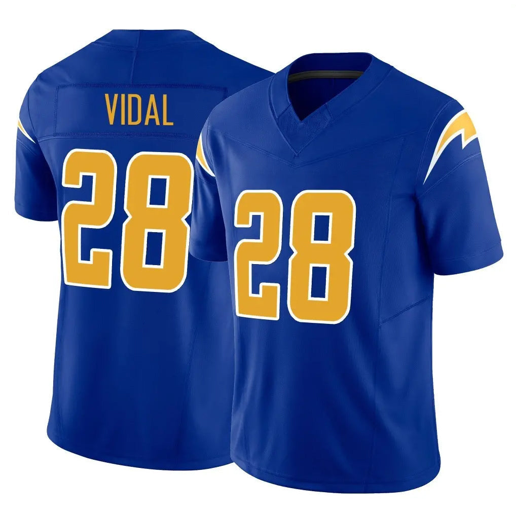 Punc LA.Chargers #28 Kimani Vidal Player Royal Limited Vapor F.U.S.E. Home Game Stitched Jerseys